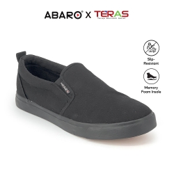 ABARO X TERAS 7295MF Black School Shoes Canvas Memory Foam Secondary Unisex